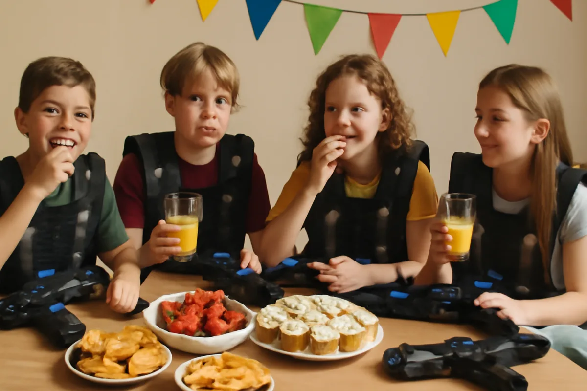 Laser tag per feste di compleanno: idee per organizzare una merenda energetica dopo le partite
